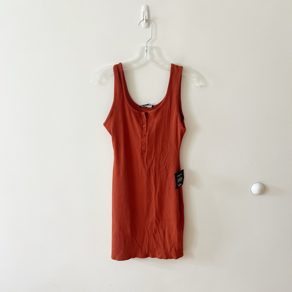 Lulus burn orange mini dress